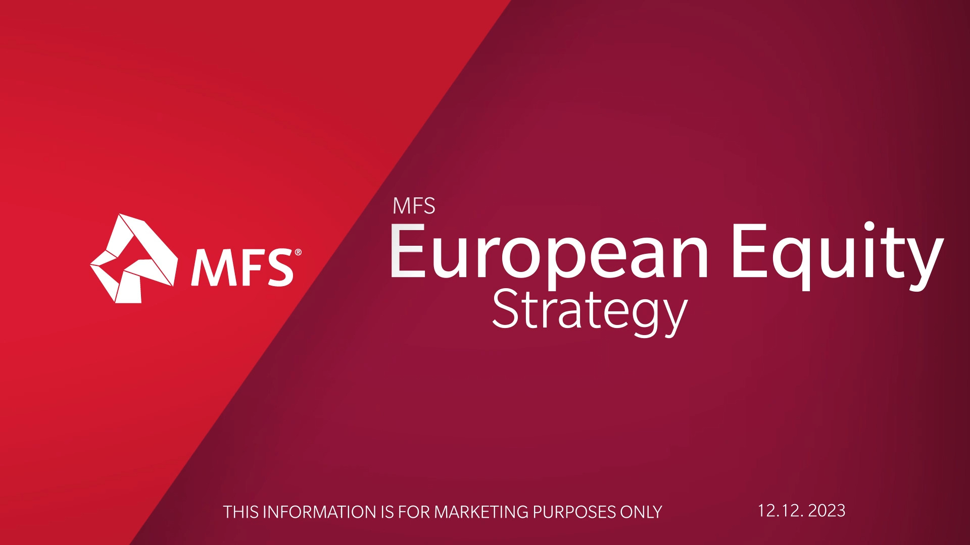 MFS European Equity strategy