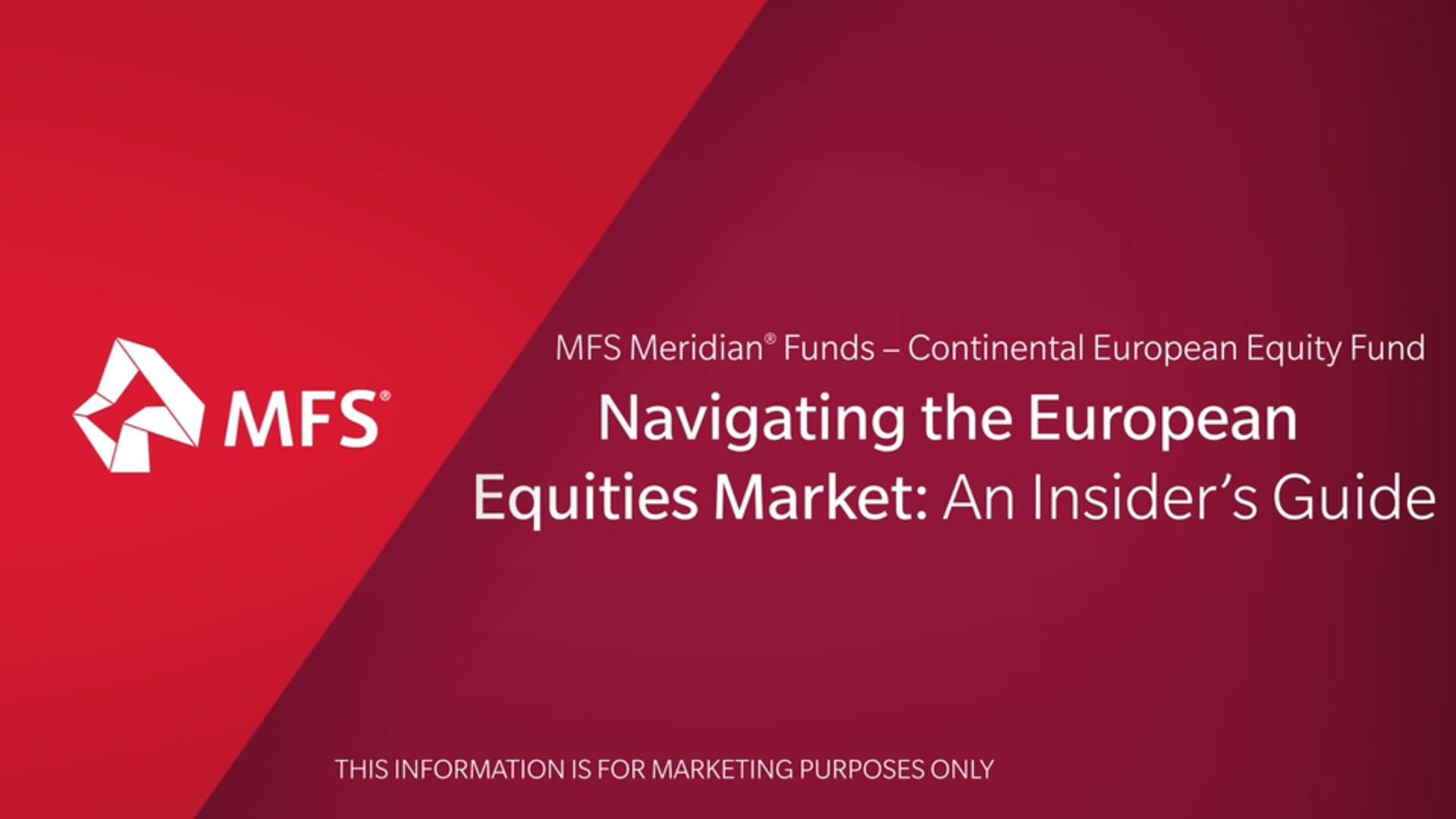 MFS Meridian® Funds – Continental European Equity Fund