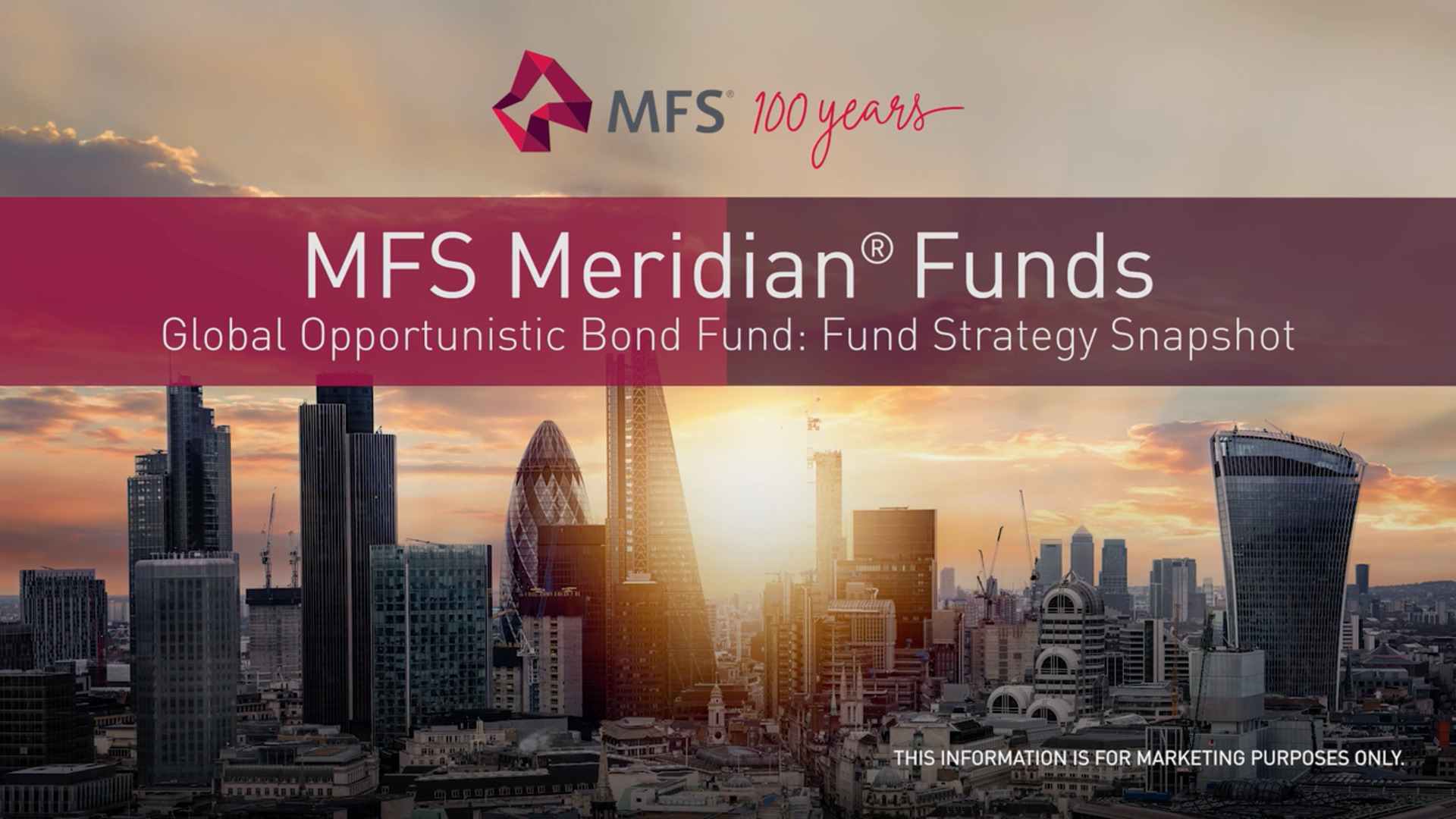 MFS Meridian® Funds – Global Opportunistic Bond Fund: Fund Strategy Snapshot