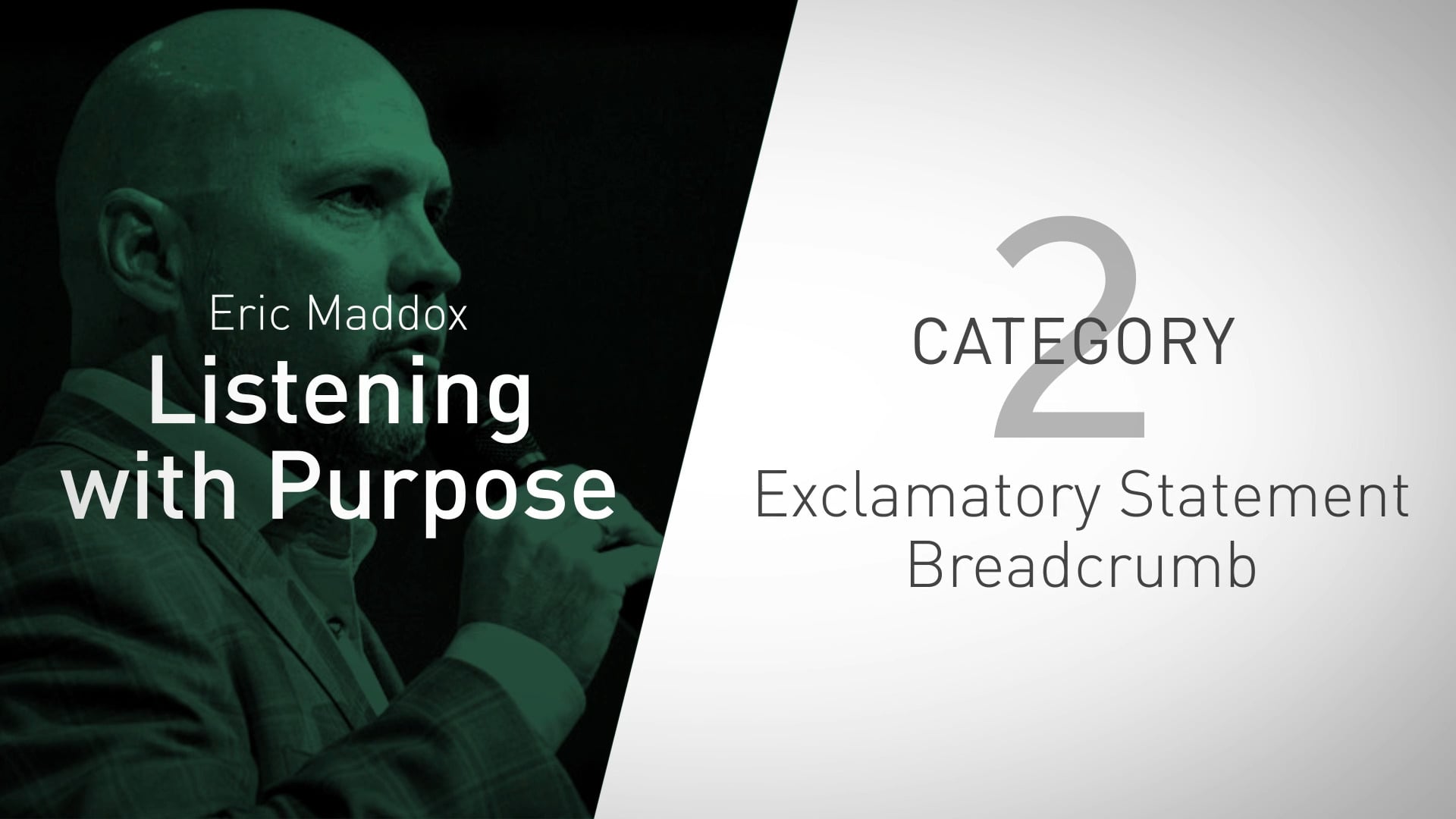 Category 2: Exclamatory Statement Breadcrumb