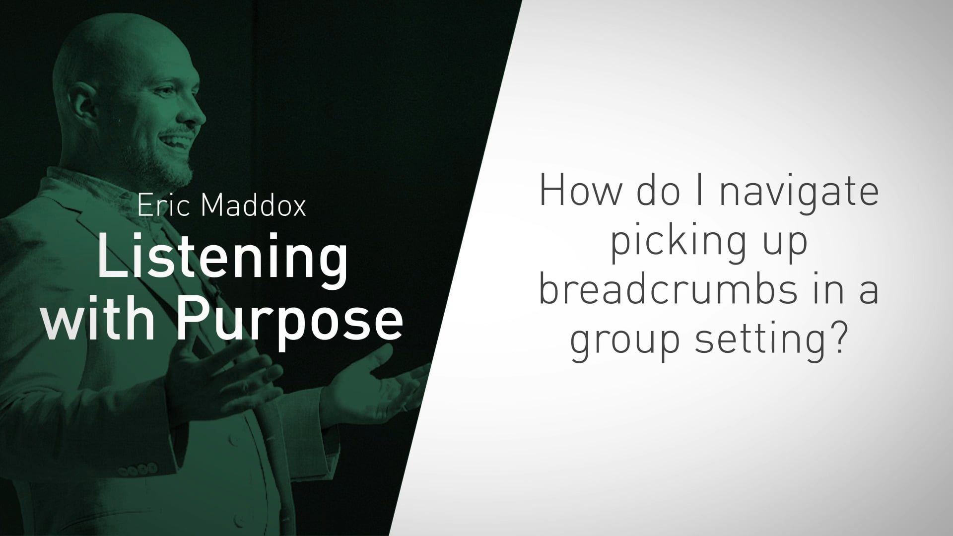 How do I navigate picking up breadcrumbs in a group setting?